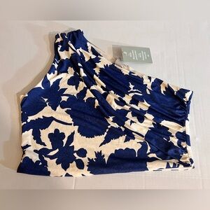 H&M Floral One-Shoulder Top